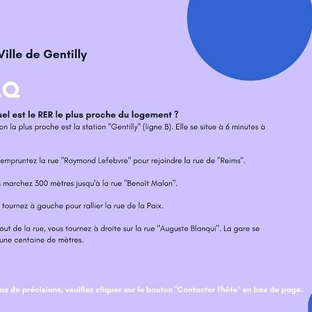 Paris Gentilly Appartement Tout Equipe - Rer B Kültér fotó