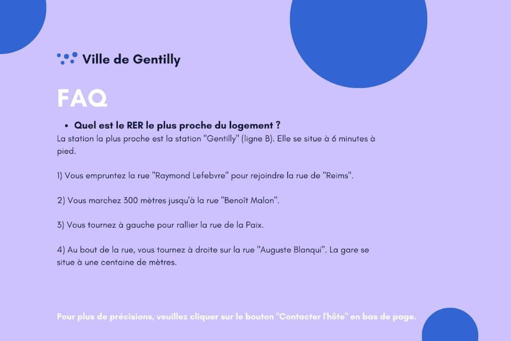 Paris Gentilly Appartement Tout Equipe - Rer B Kültér fotó