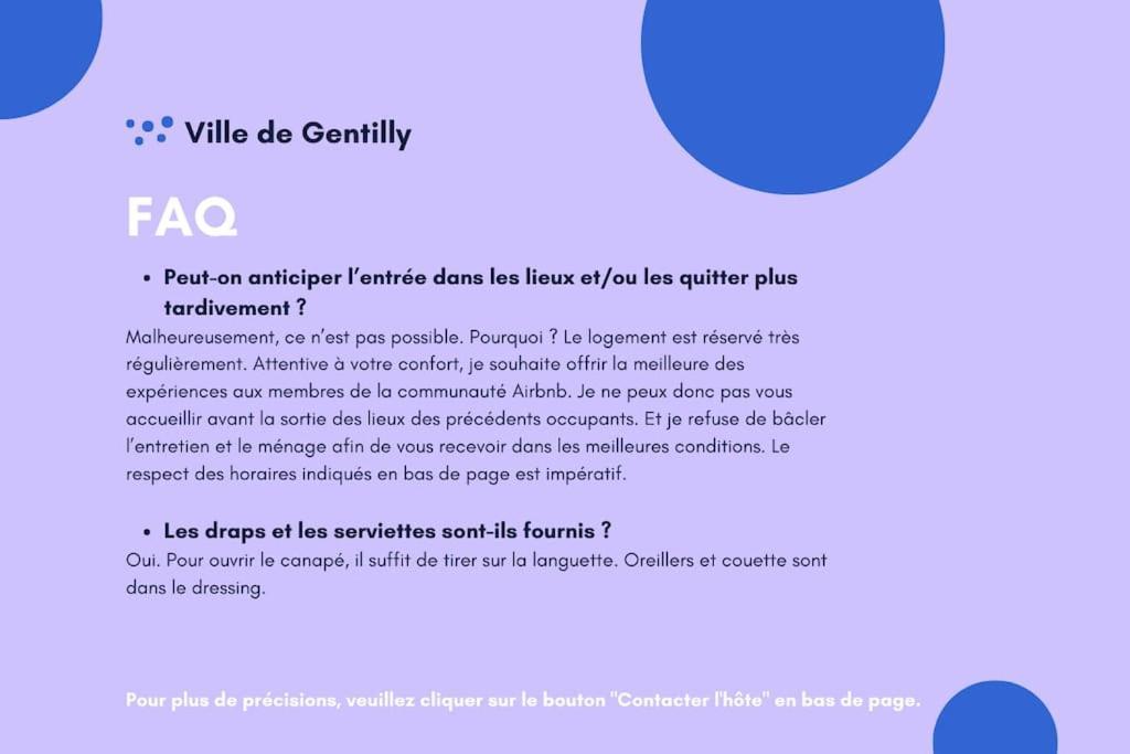 Paris Gentilly Appartement Tout Equipe - Rer B Kültér fotó